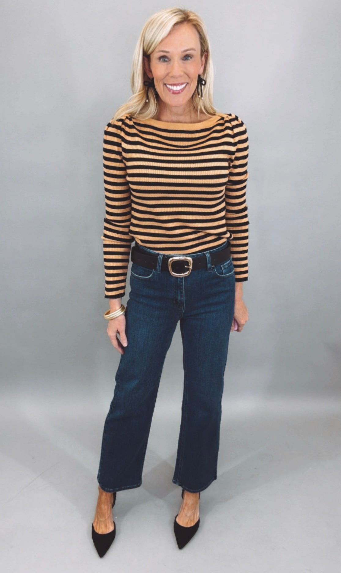 Savvy Stripe Top (black)