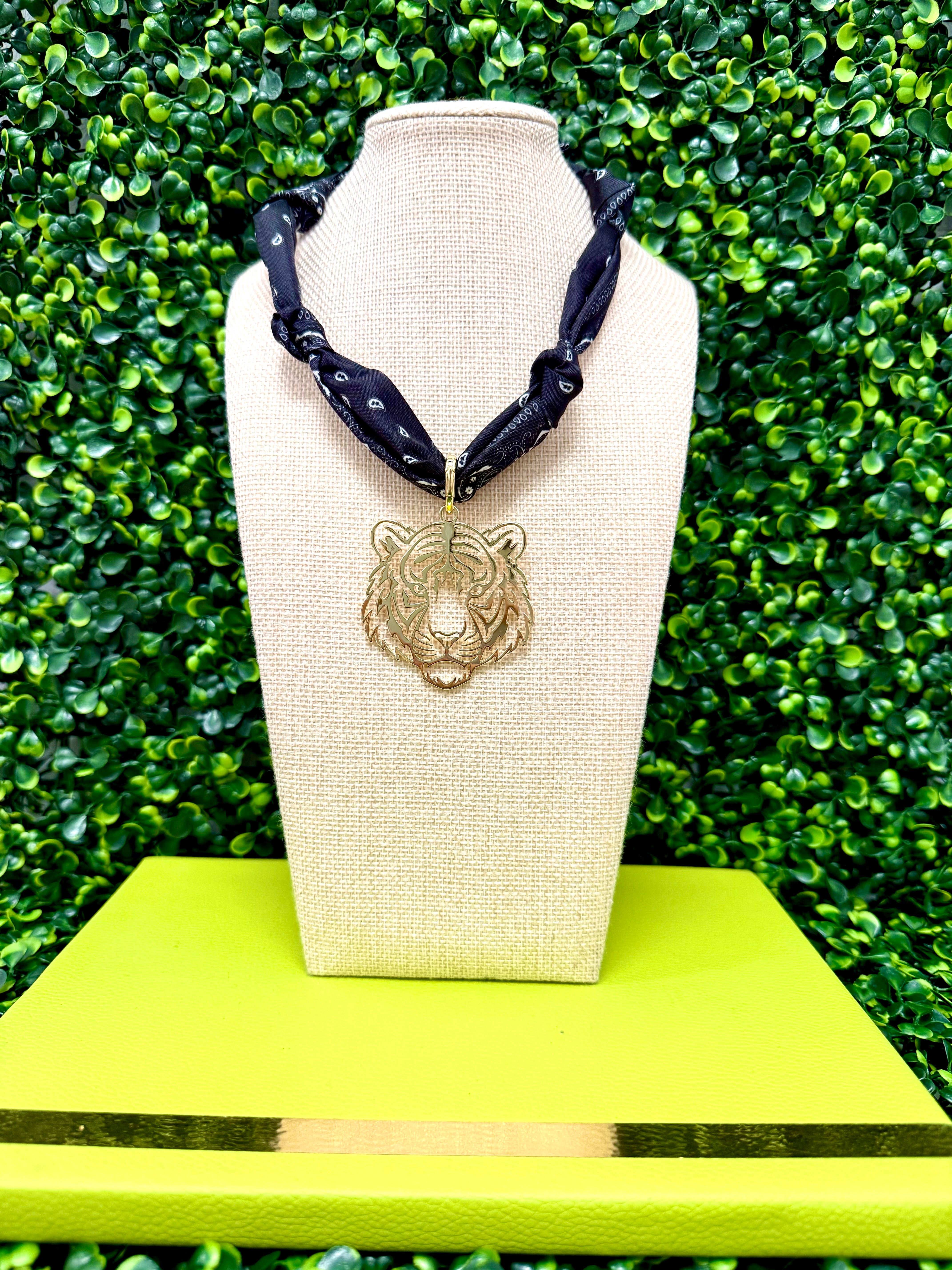 Tiger Time Scarf Necklace
