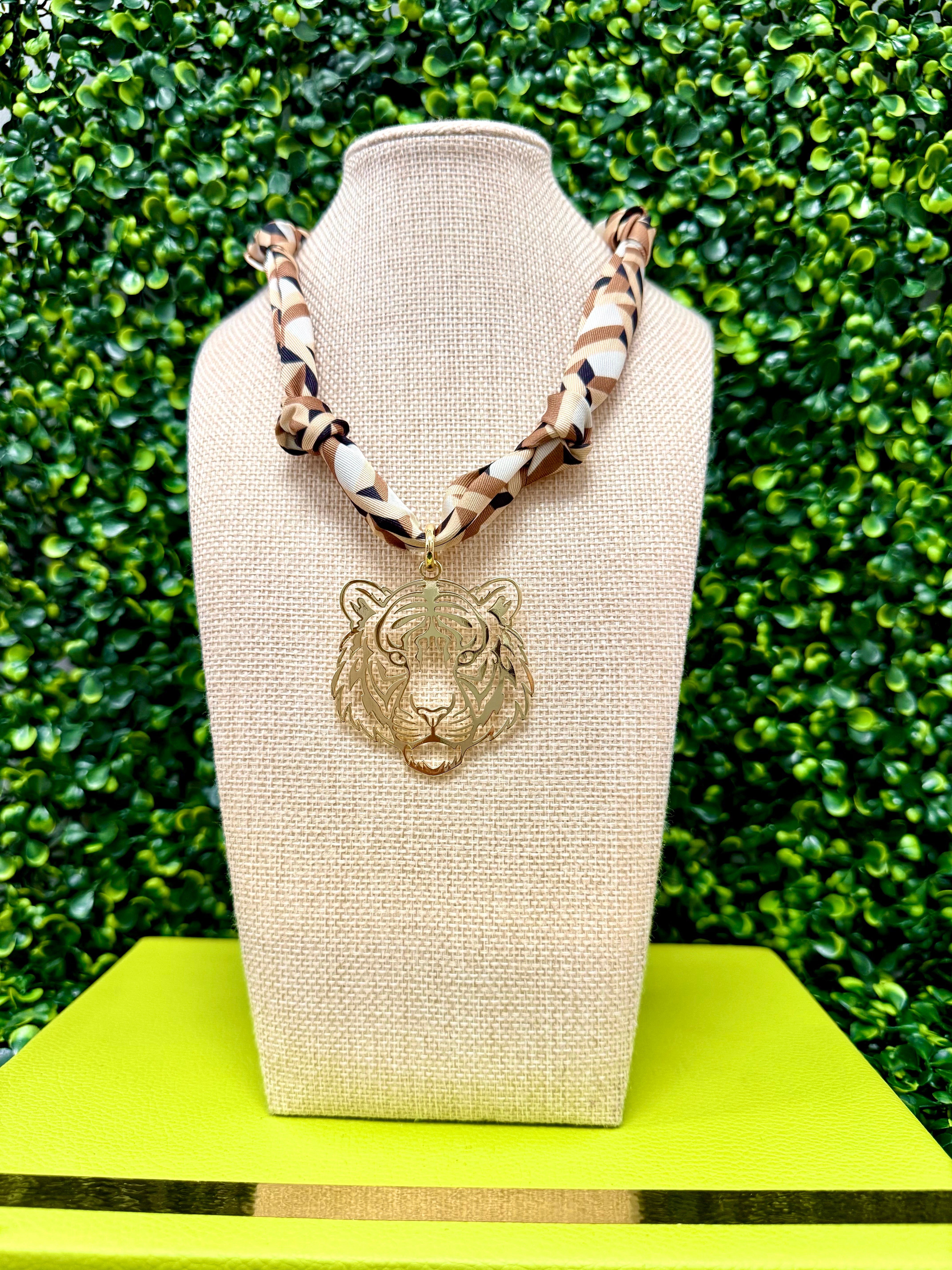Tiger Time Scarf Necklace