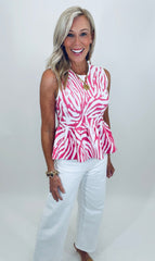 Pink Voltage Peplum
