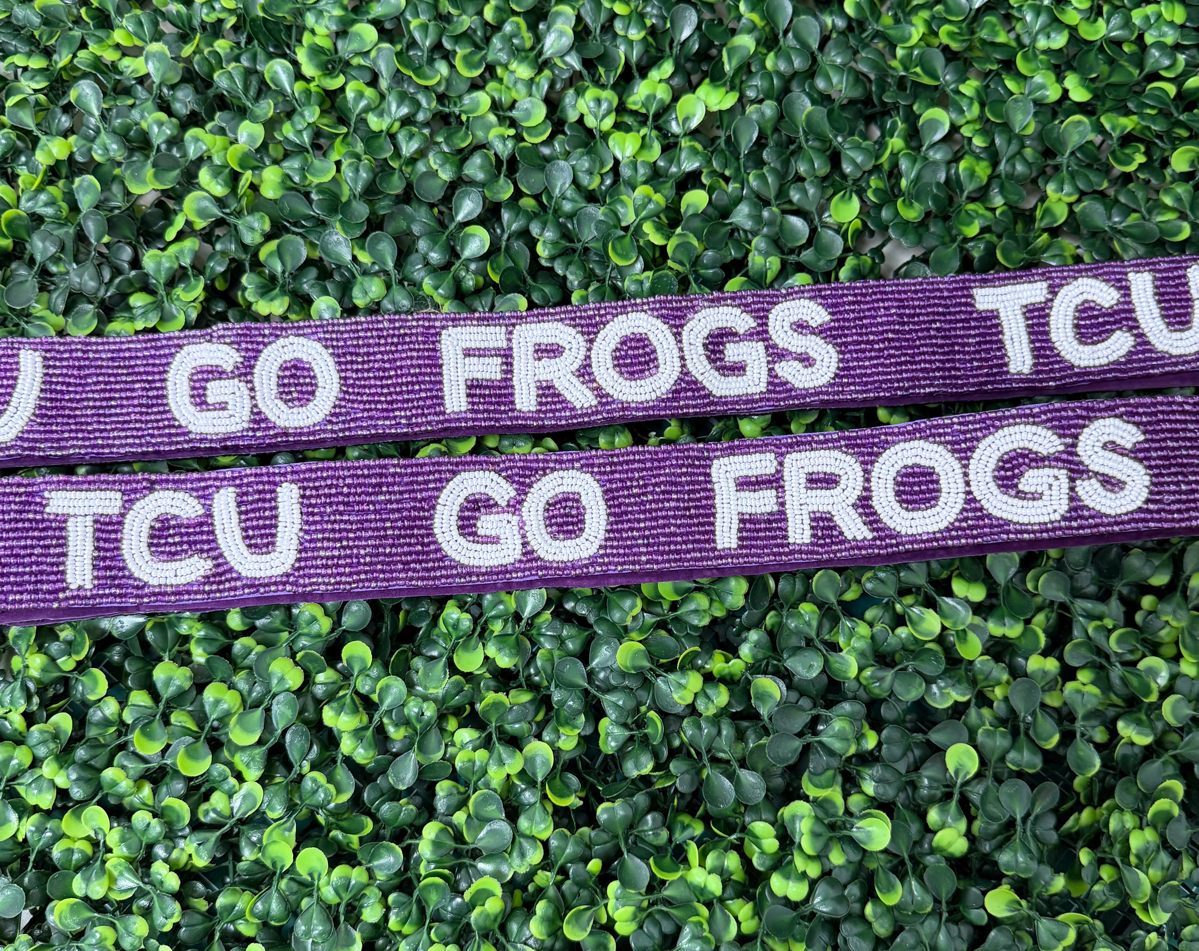 "Go Frogs" Bead Purse Strap