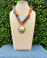 Regal Glow Scarf Necklace