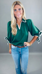 Bow & Bold Blouse (pine)