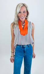 Downtown Stripe Top (orange)