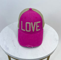 LOVE Pink Trucker Hat