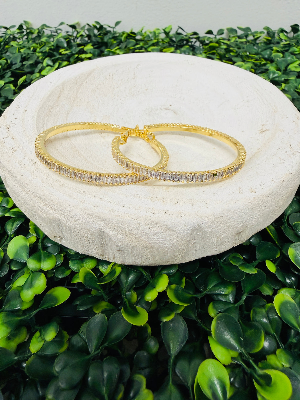 Champagne Sparkle Hoops