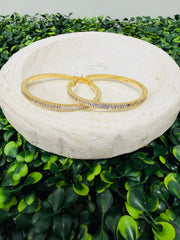 Champagne Sparkle Hoops