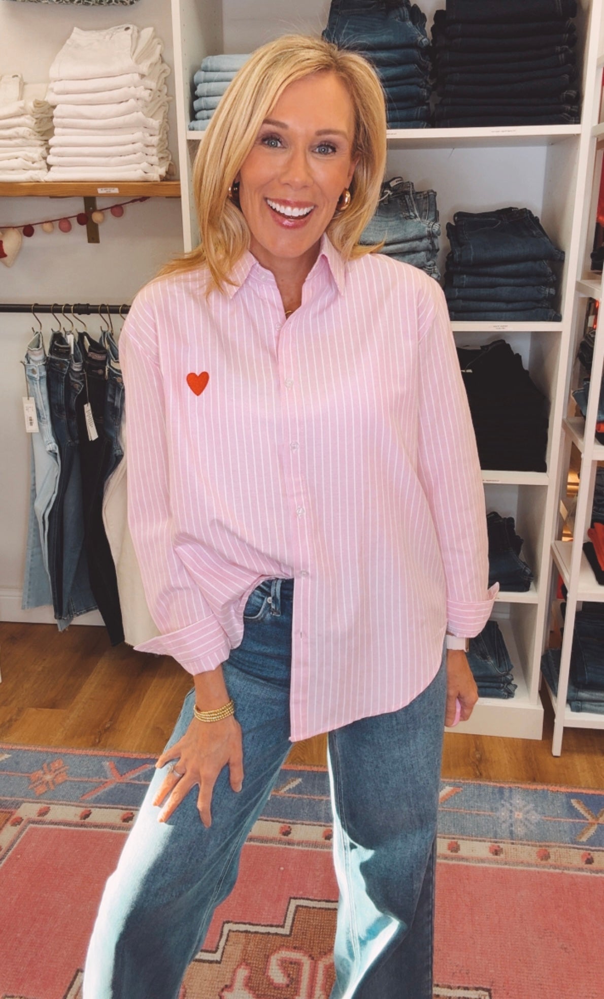 Heartbreaker Stripe Shirt (pink)