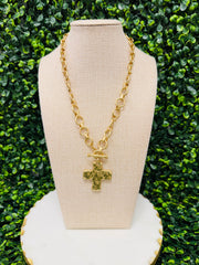 Toggle Cross Necklace