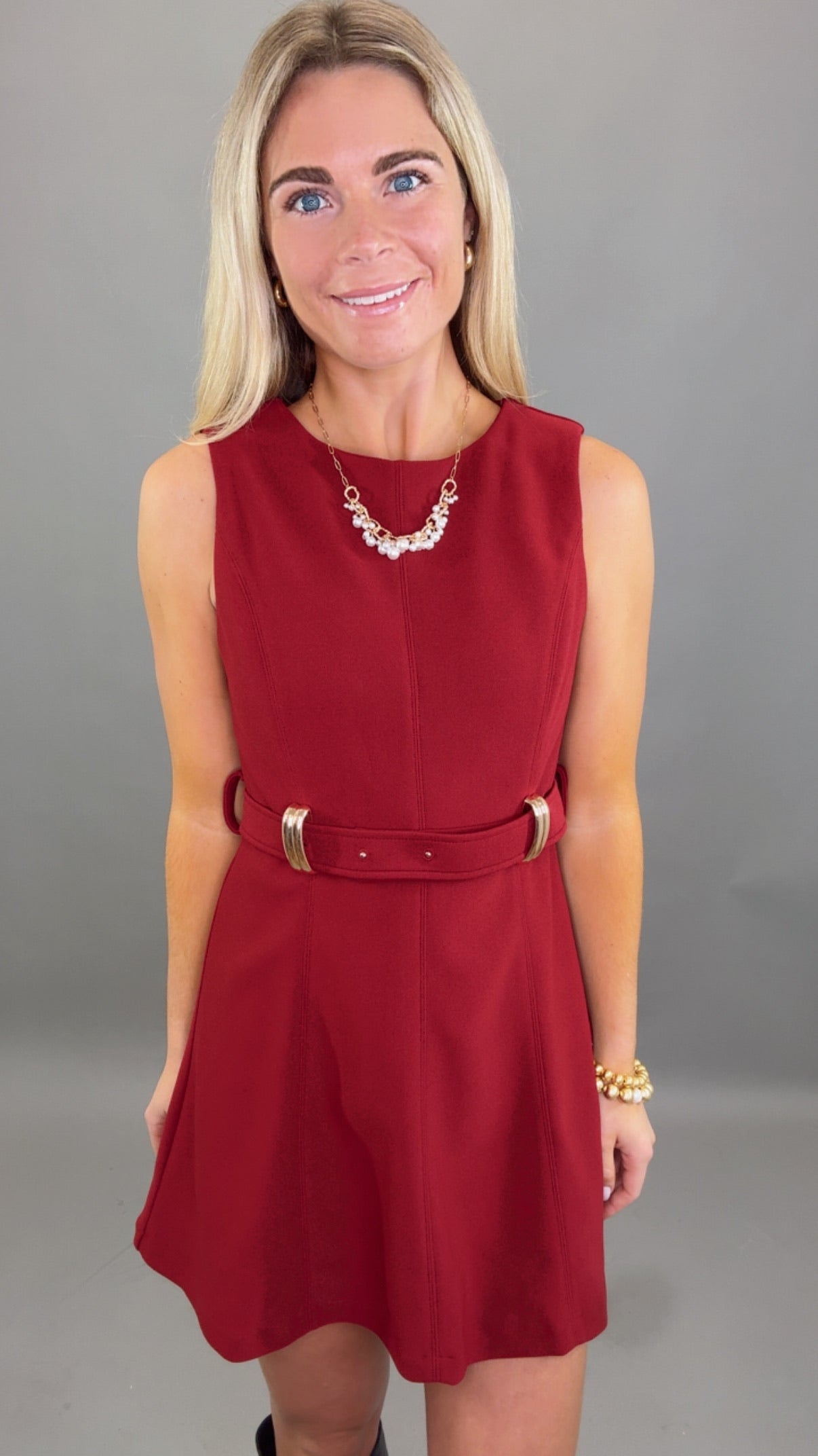 Poised Intent Dress (ruby)