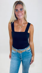 Clean Square Seamless Tank (black)