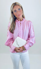 Graceful Details Blouse (lt pink)