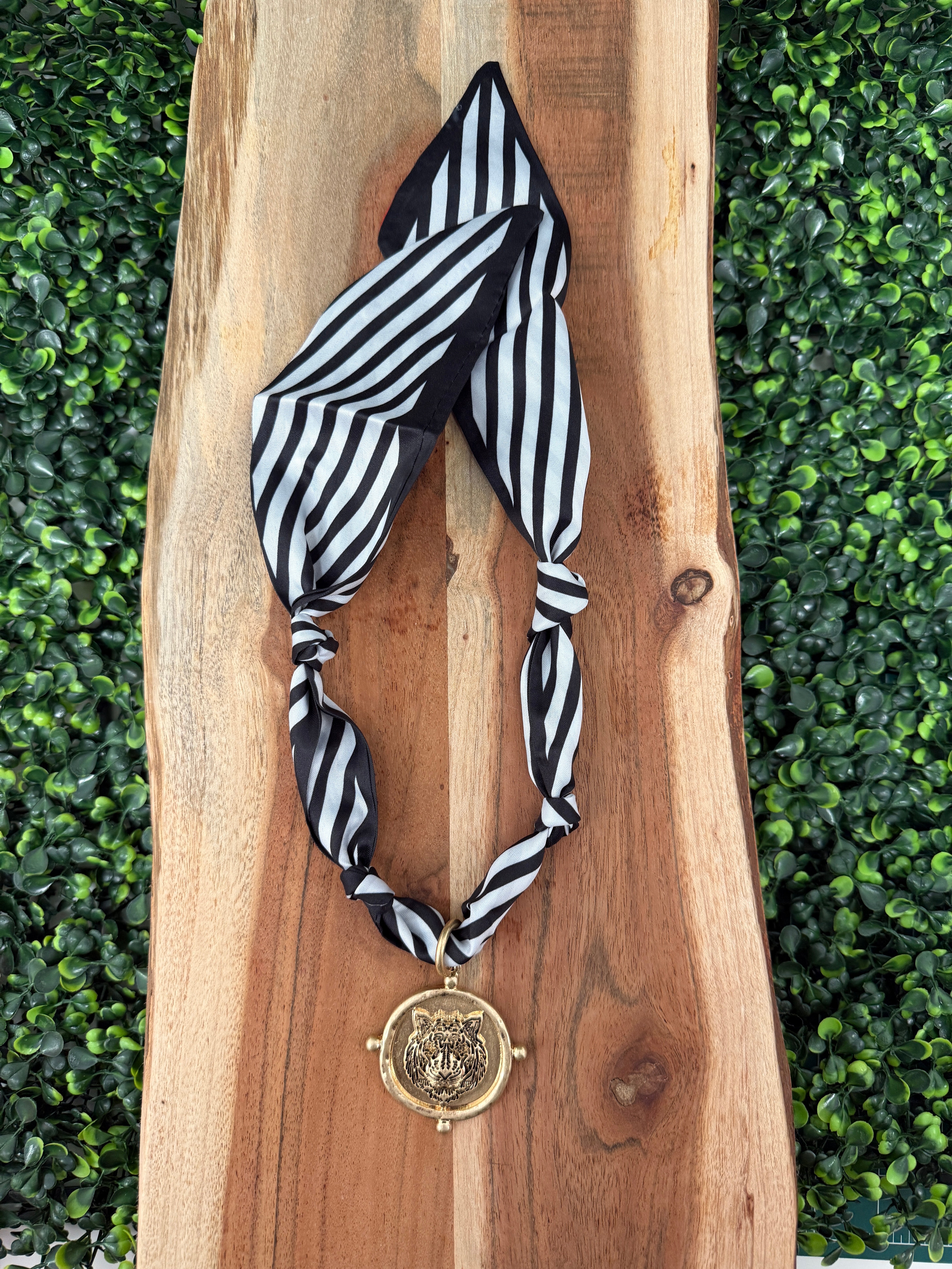 Tiger Time Scarf Necklace