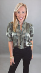 Radiant Ruffle Top (olive)