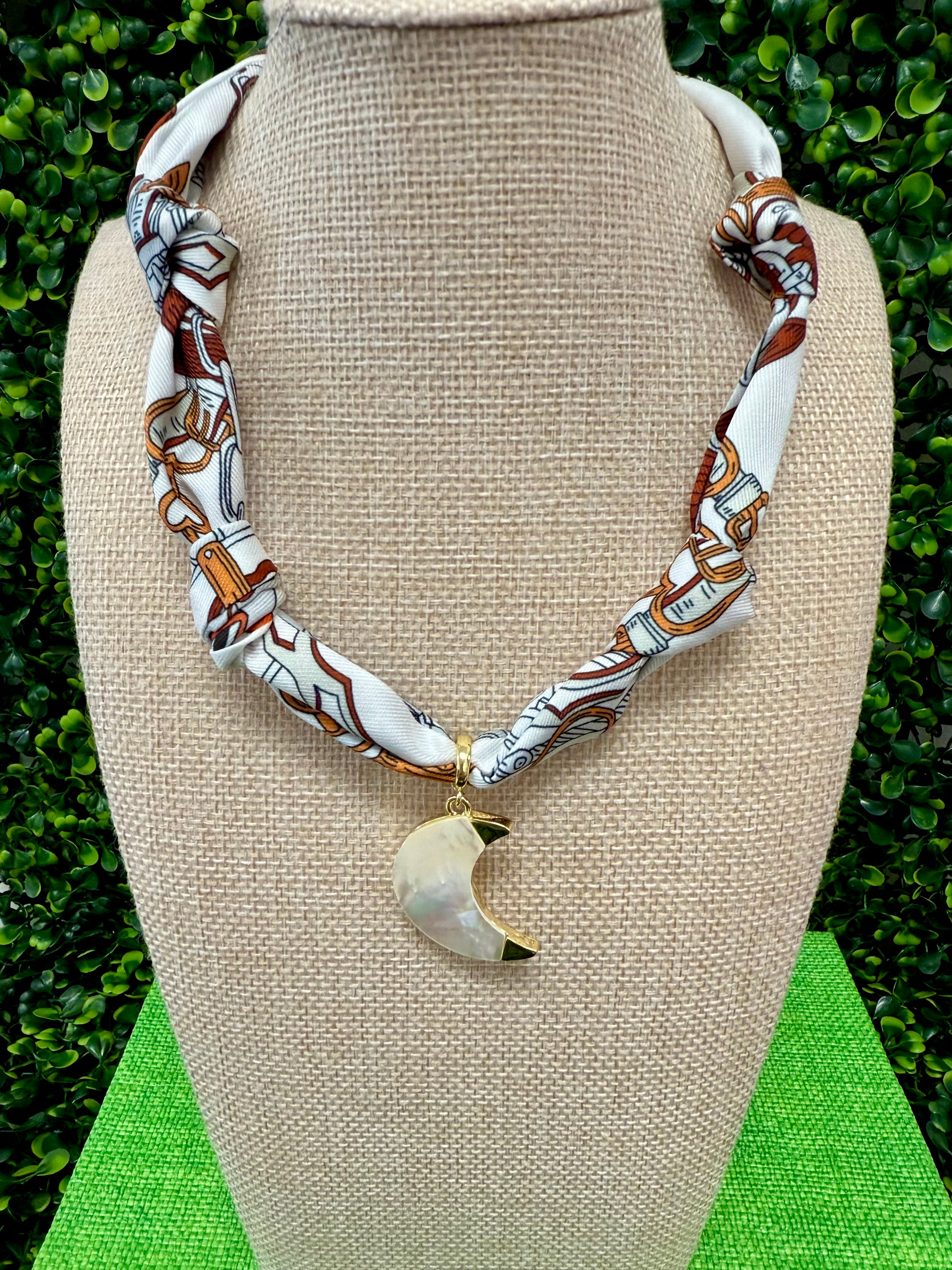 Moonlit Twist Scarf Necklace