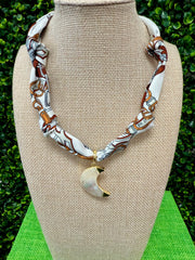 Moonlit Twist Scarf Necklace