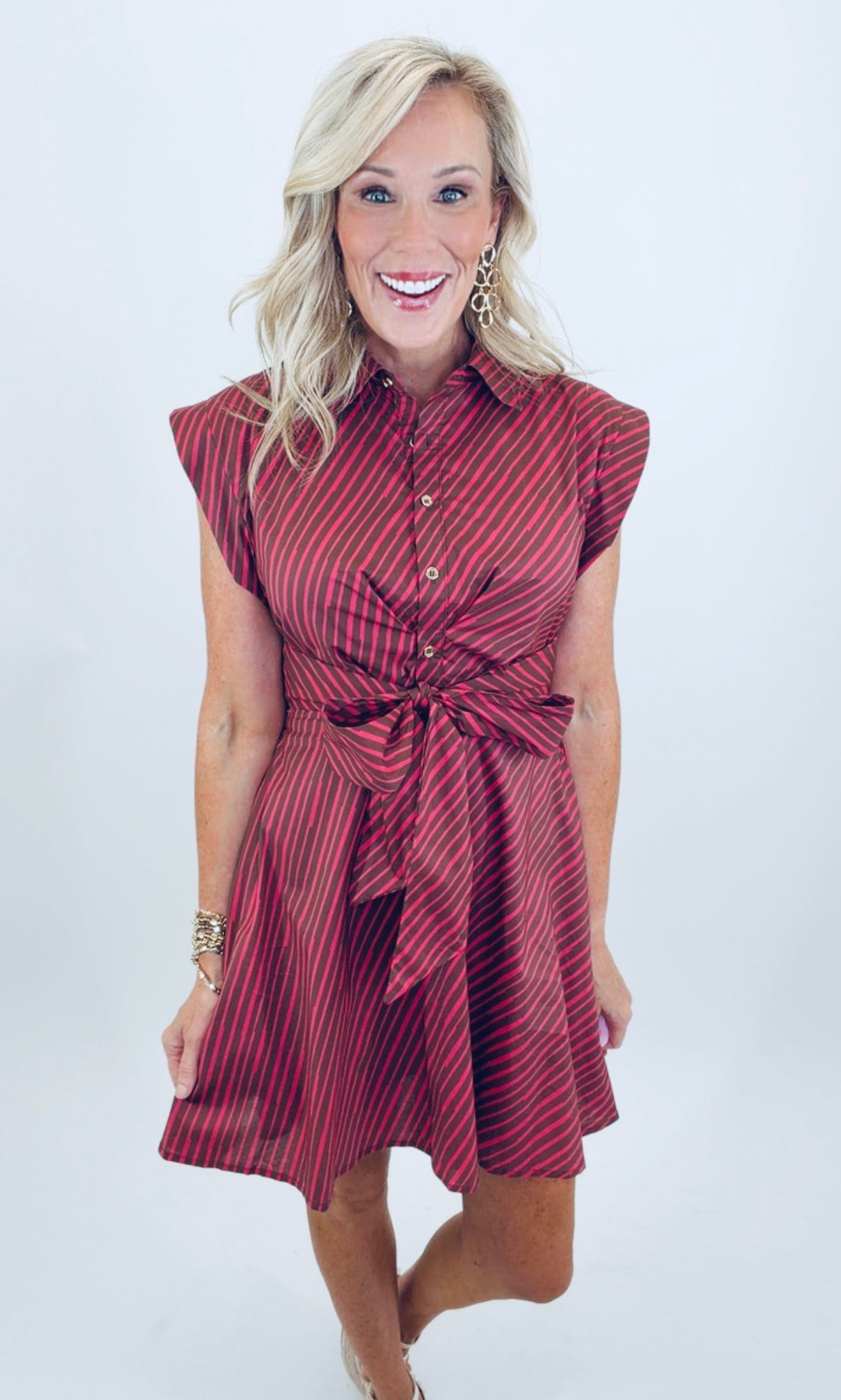 First Impression Dress (brown/fuchsia)