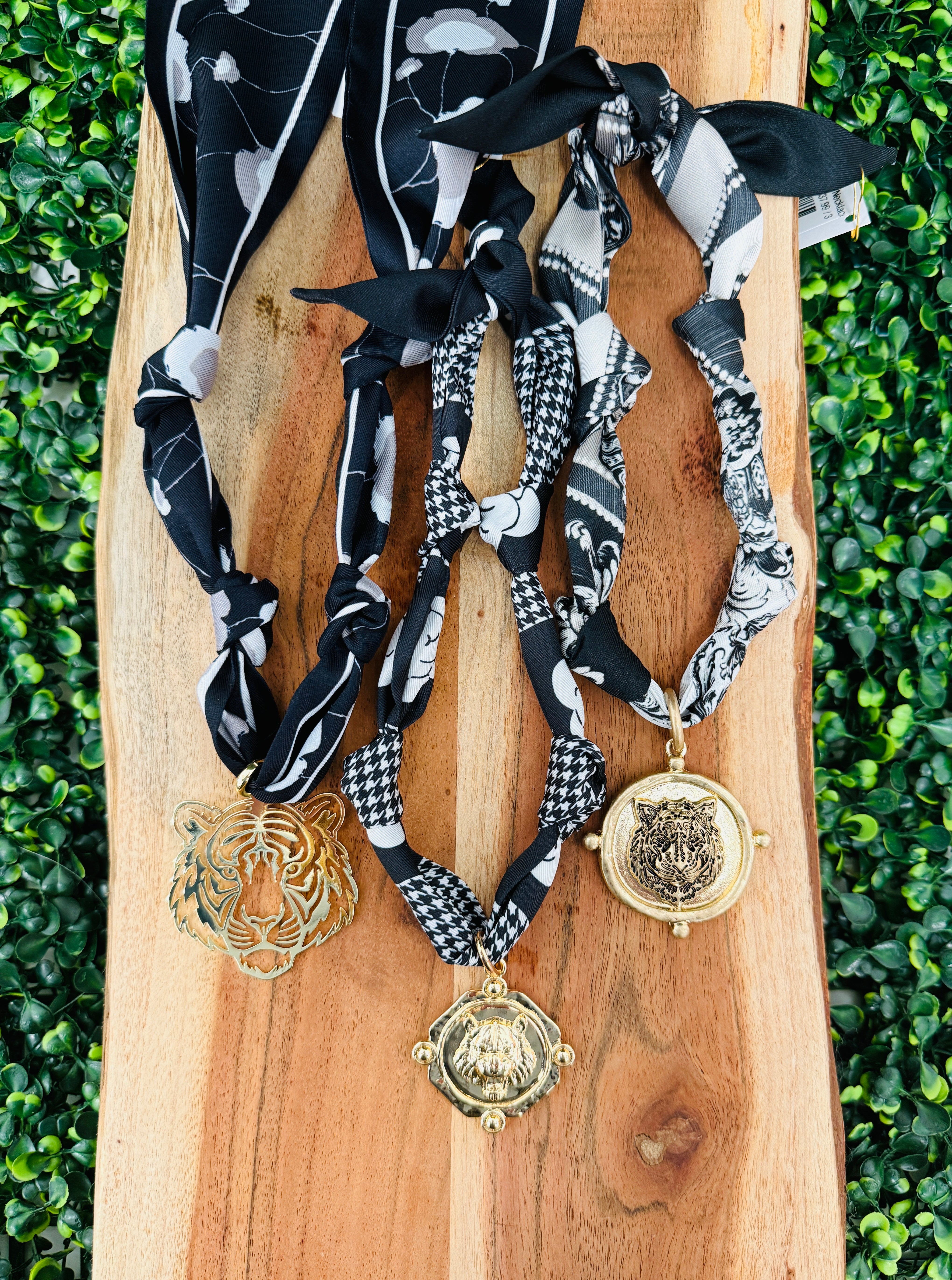 Tiger Time Scarf Necklace