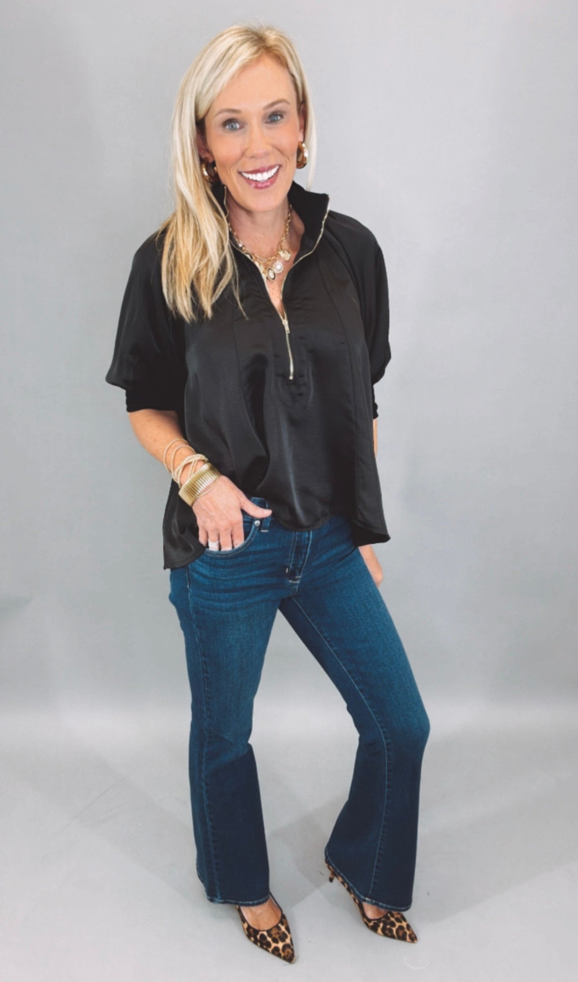 Zip Vogue Top (black)