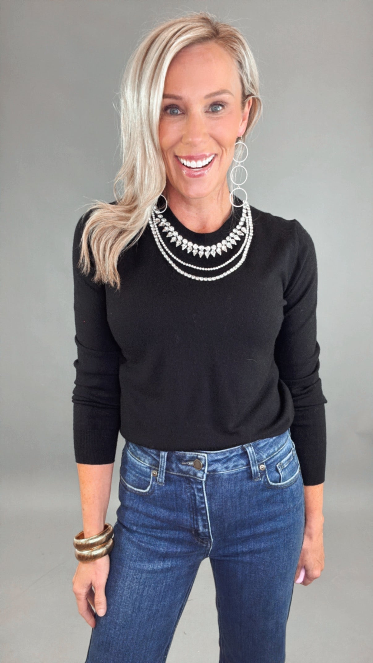 Luxe Gem Sweater (black)