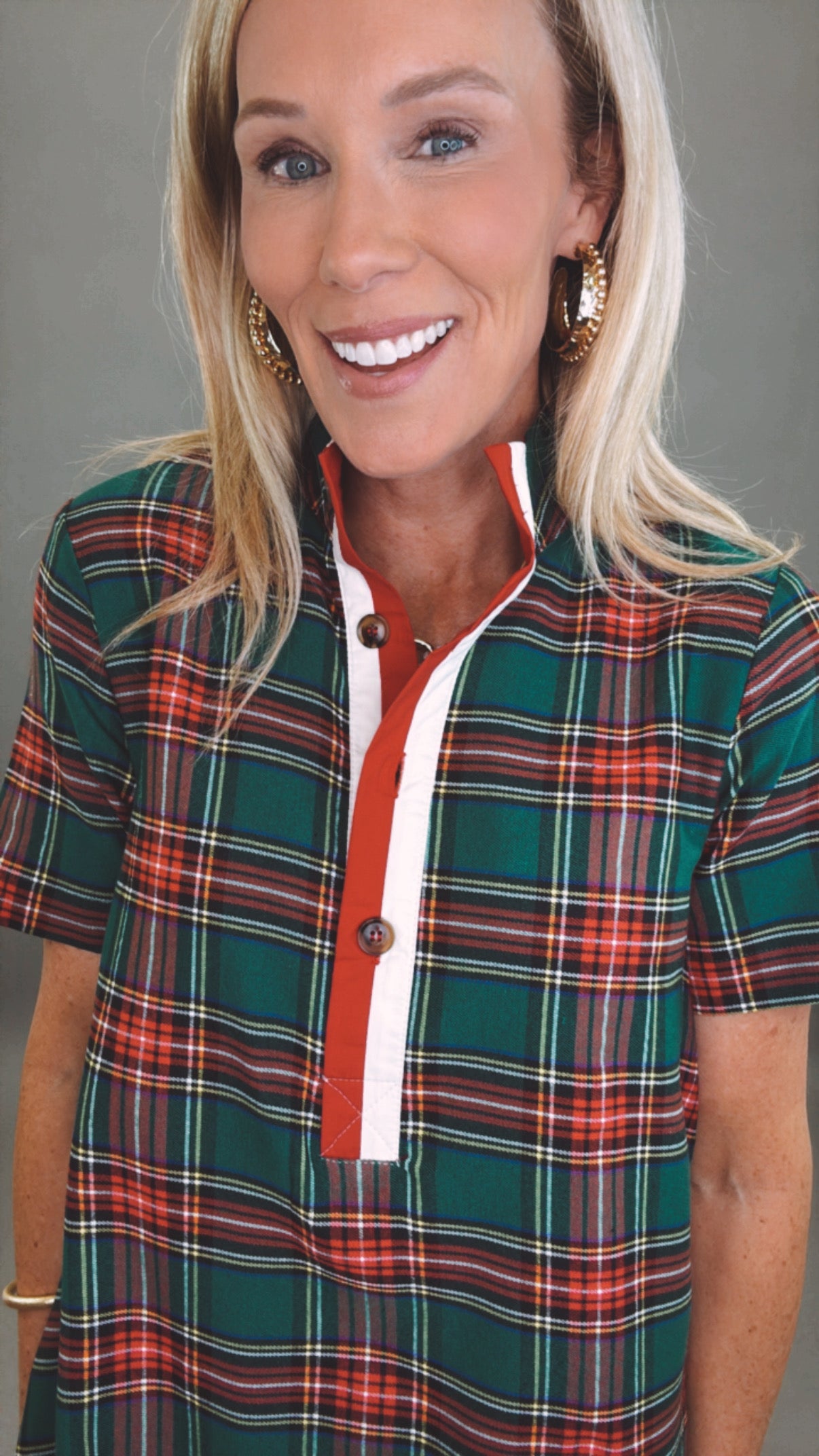 Plaid About You Dress (green)