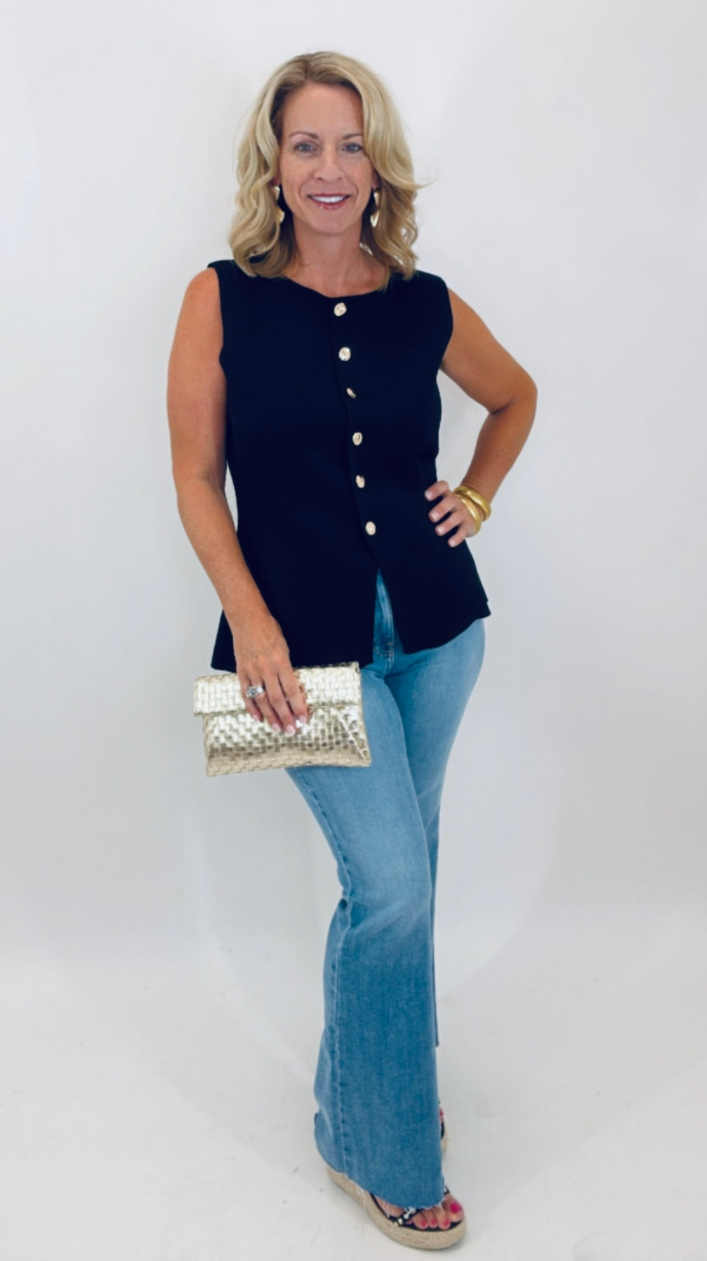 Uptown Button Vest (black)