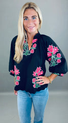 Bloom Haven Top (black)
