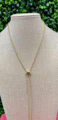 CZ Adjustable Tennis Necklace