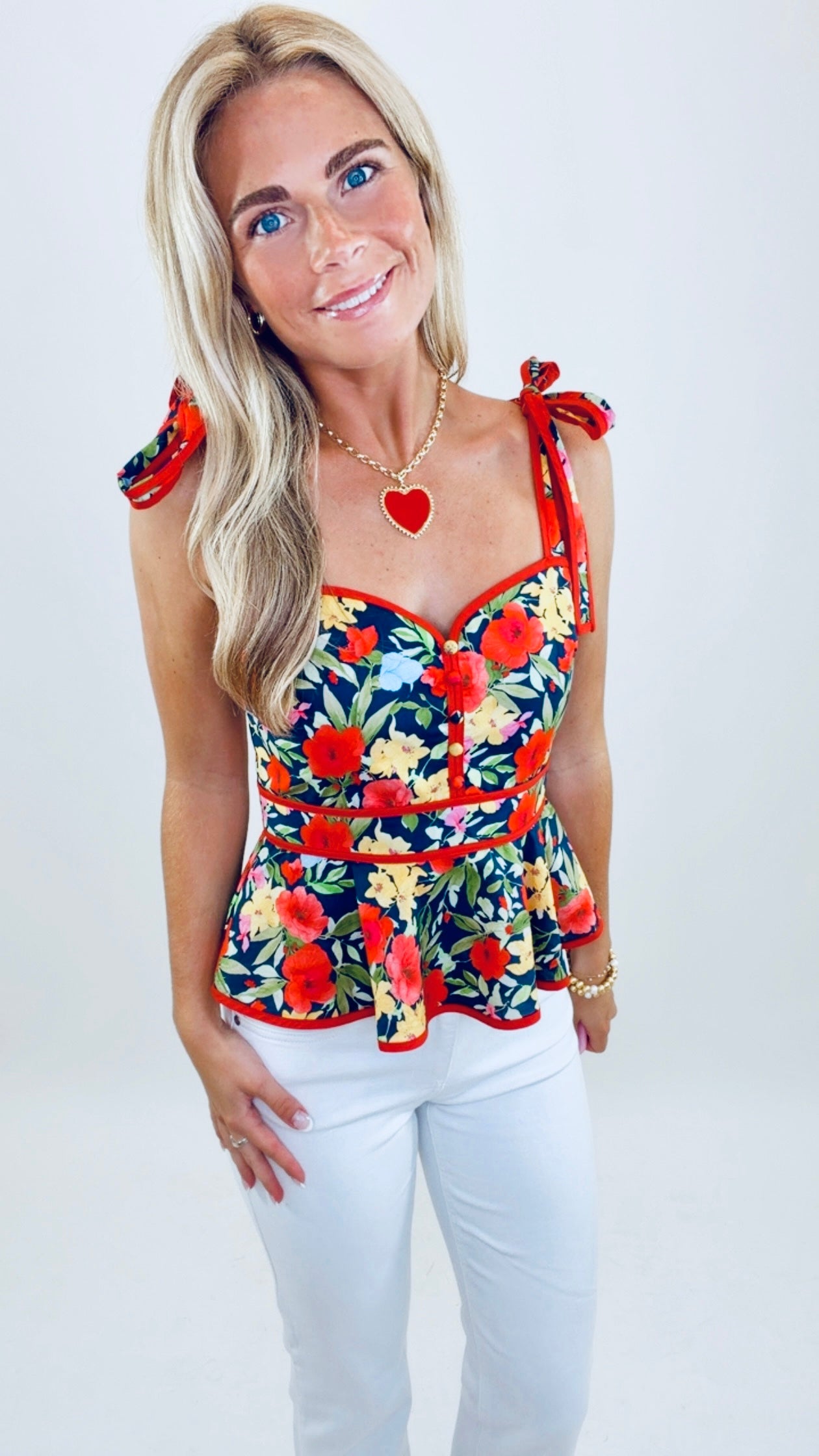 Garden Party Peplum Top