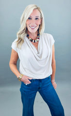 Current Affair Top (sand)