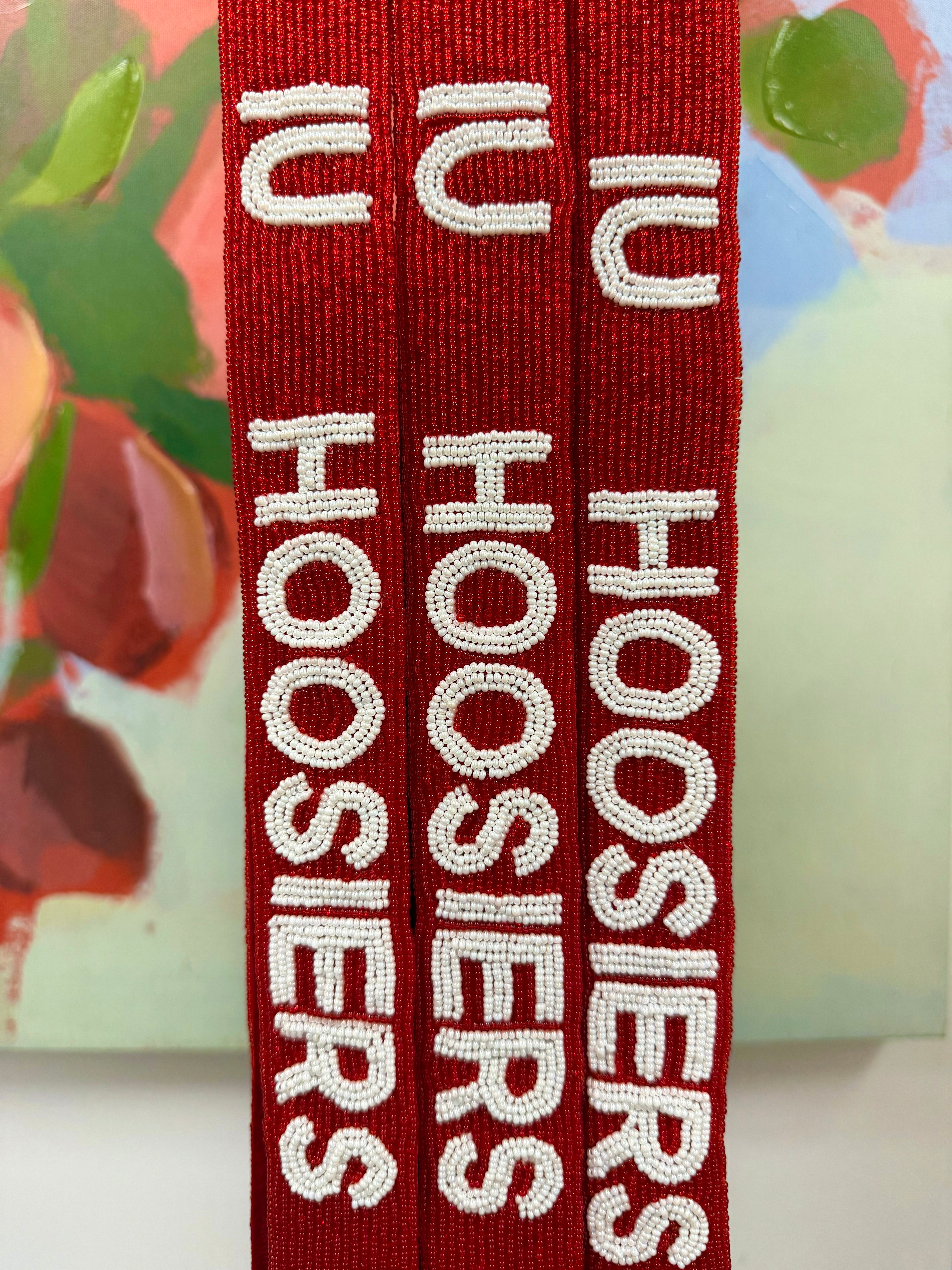 "Hoosiers" Bead Purse Strap