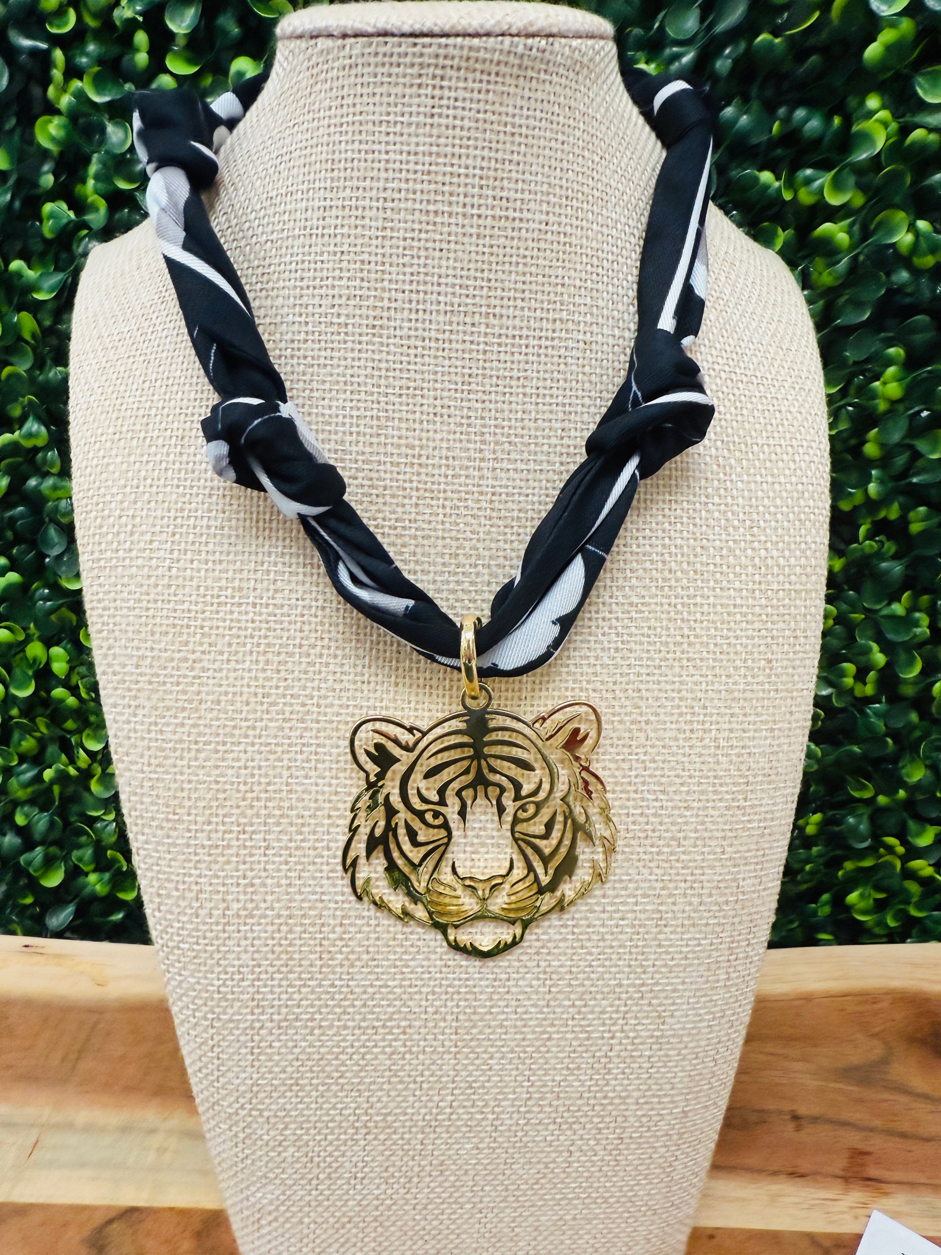 Tiger Time Scarf Necklace
