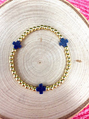 Color Cross Bracelet (18K GP)
