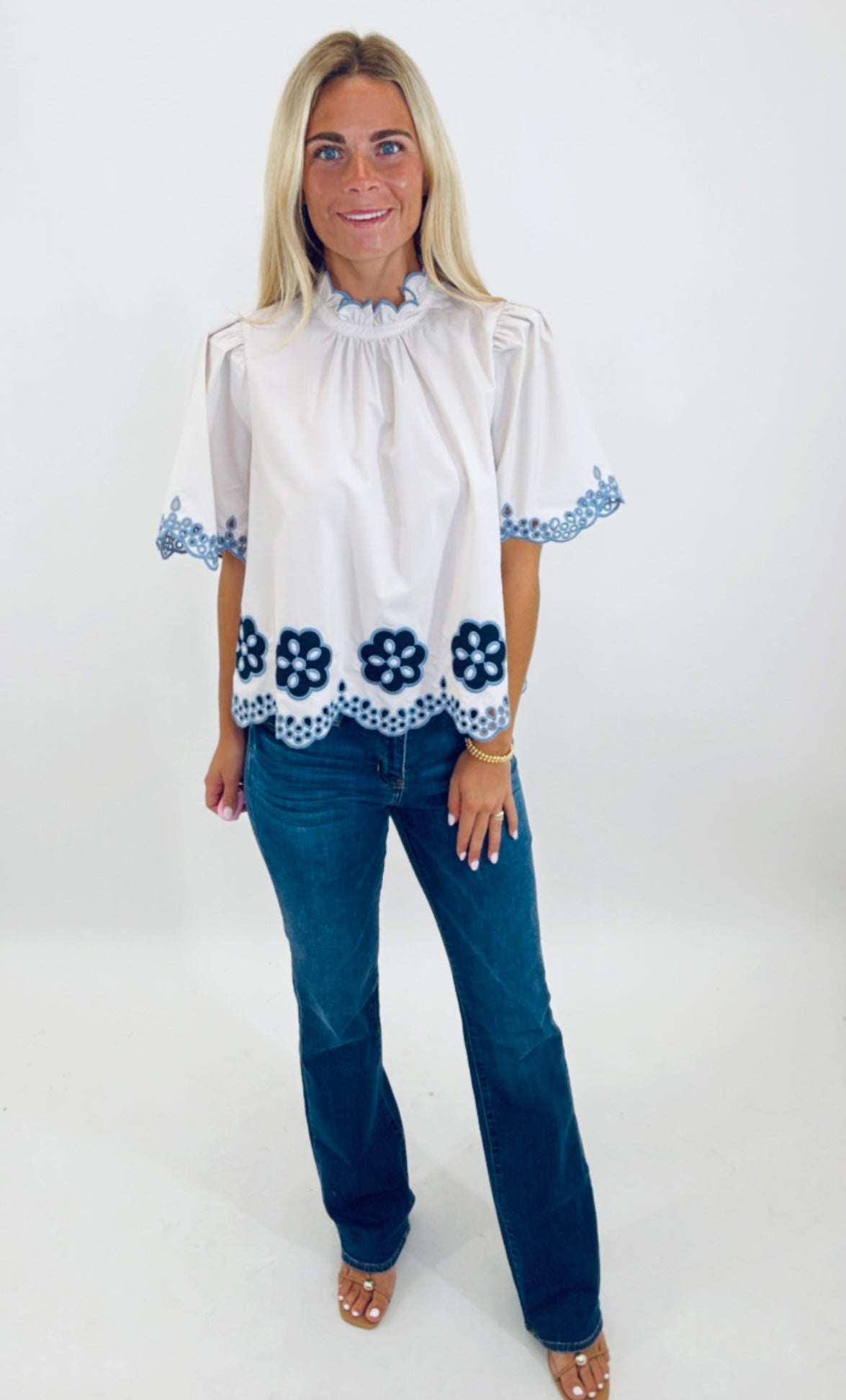 Petal Edge Blouse (cream)