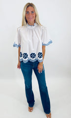Petal Edge Blouse (cream)