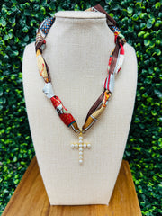 Pearled Path Scarf Necklace