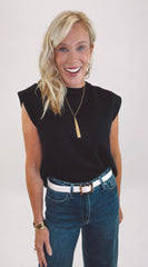 Sleek Sweater Top (black)