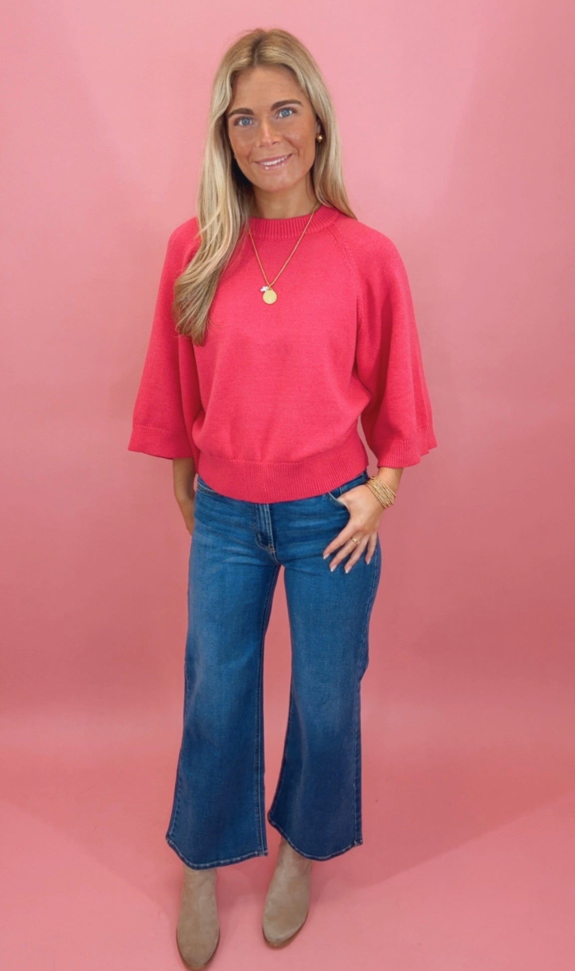 Off-Duty Fave Sweater (pink)