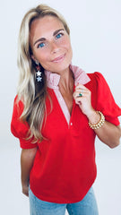 Prep Talk Top (red)