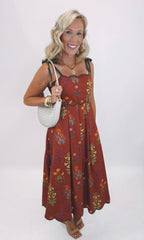 Flora Vista Dress (wine)
