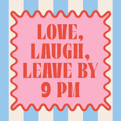 Leave By 9 Cocktail Napkins