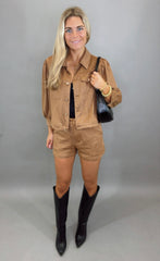 City Saddle Suede Short