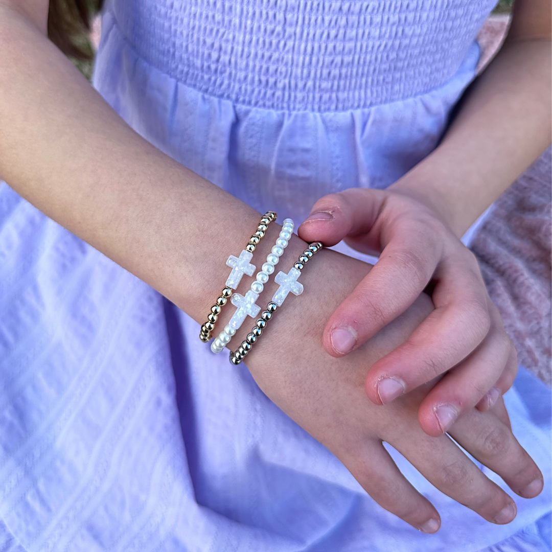 Holy Water Petite Cross Bracelet