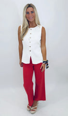 Uptown Button Vest (off white)
