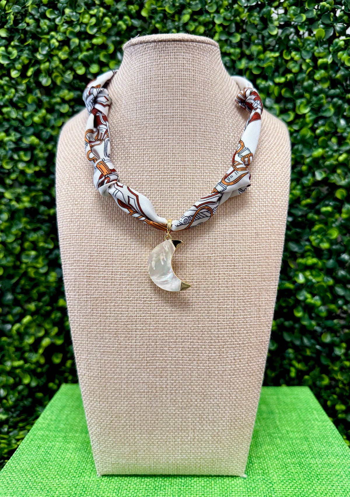 Moonlit Twist Scarf Necklace