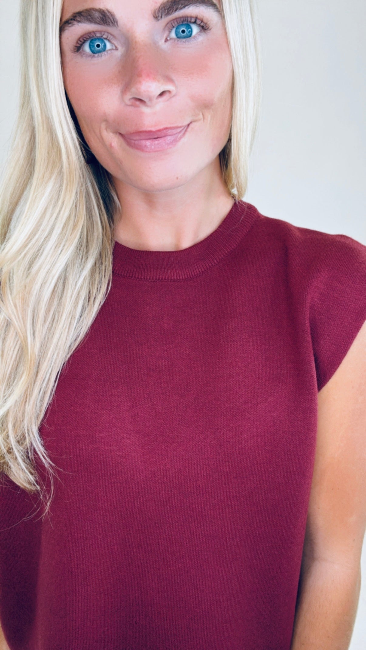 Sleek Sweater Top (burgundy)