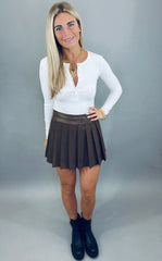 Buttoned Up Babe Top (ivory)