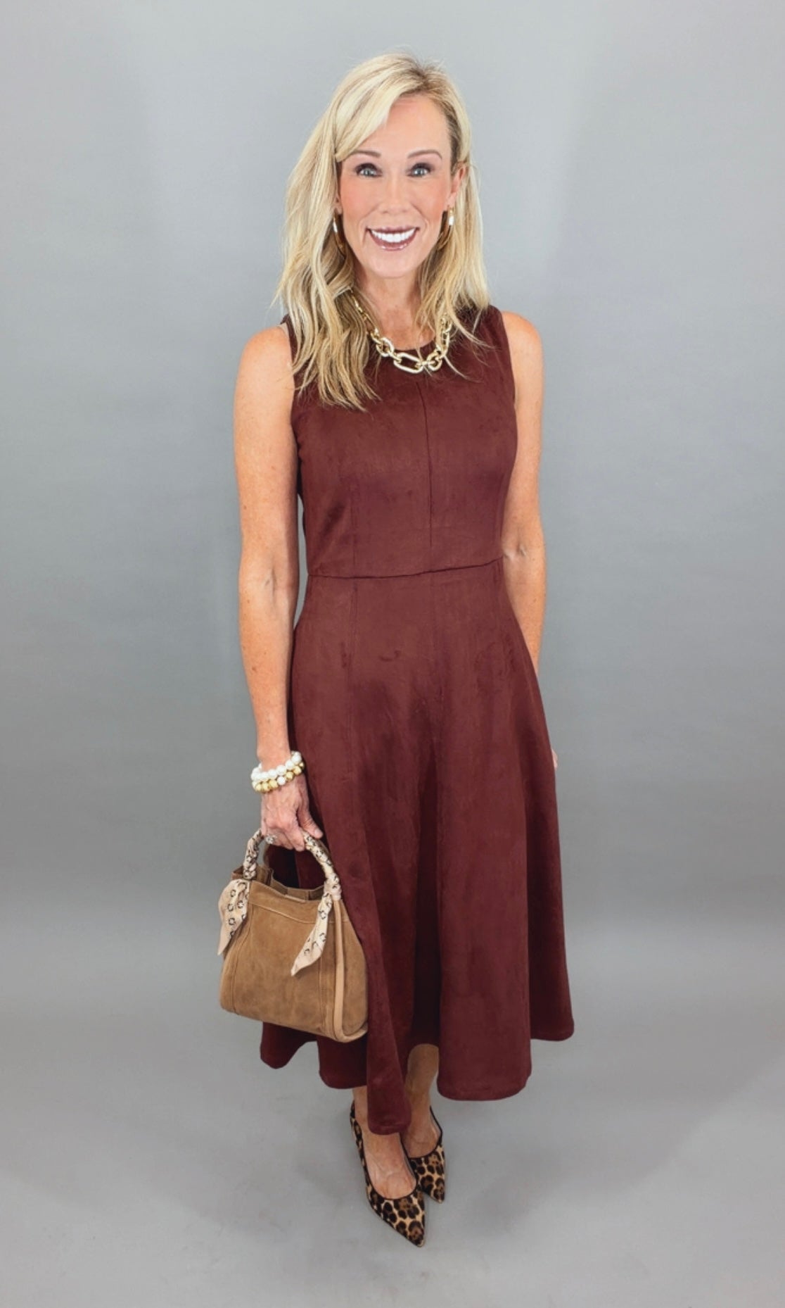 Suede to Order Dress (garnet)