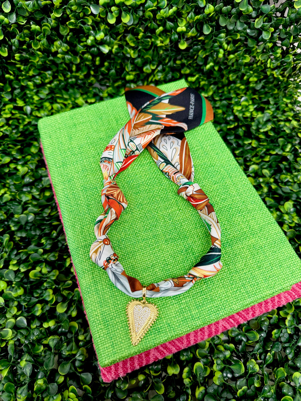 Edge of My Heart Scarf Necklace