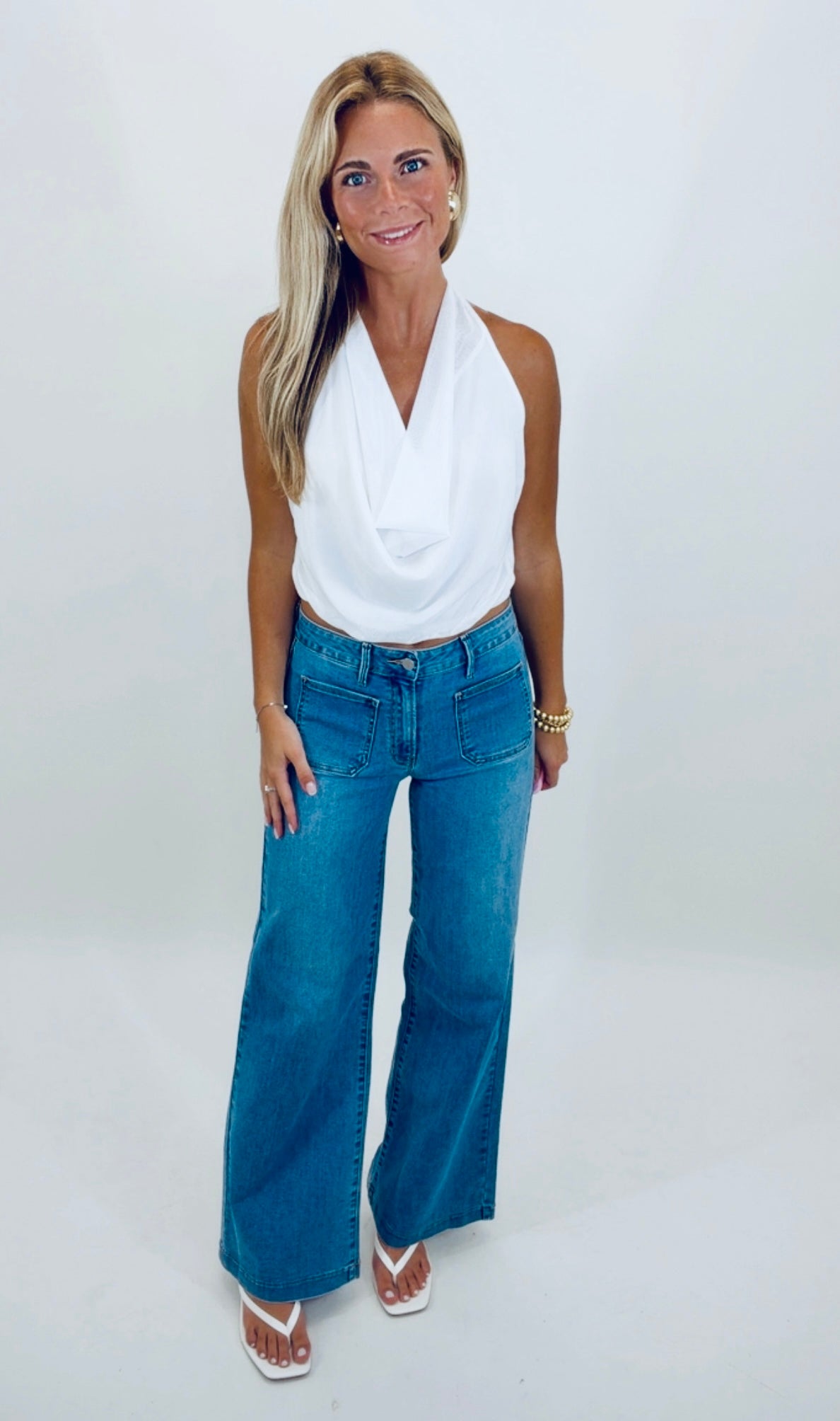 All Eyes on You Top (white)